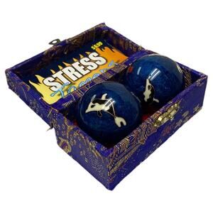 Vintage Chinese Stress Relief Chiming Balls Orca Whale Design With Original Box
